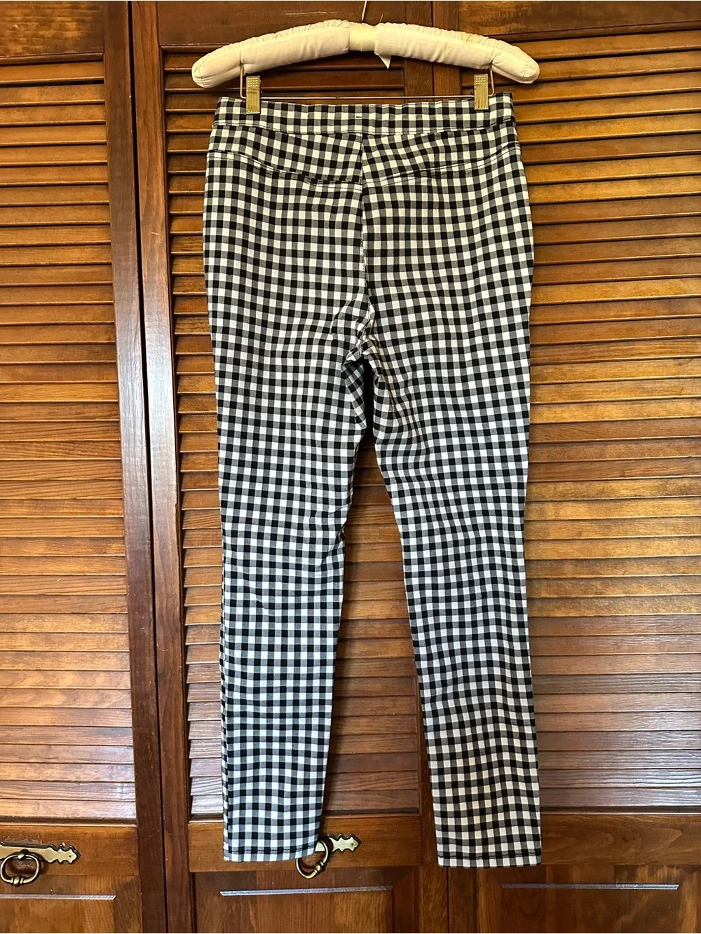 Free People Florence Black & White Gingham Ankle Pants size 28.